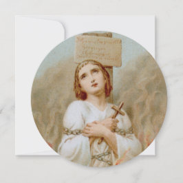 St Joan of Arc Burning (BF 01) Blank Greeting Card