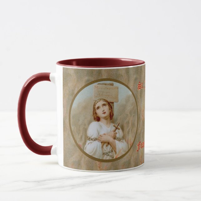 St Joan of Arc Burning (BF 01) Coffee Mugg 2 (Vänster)