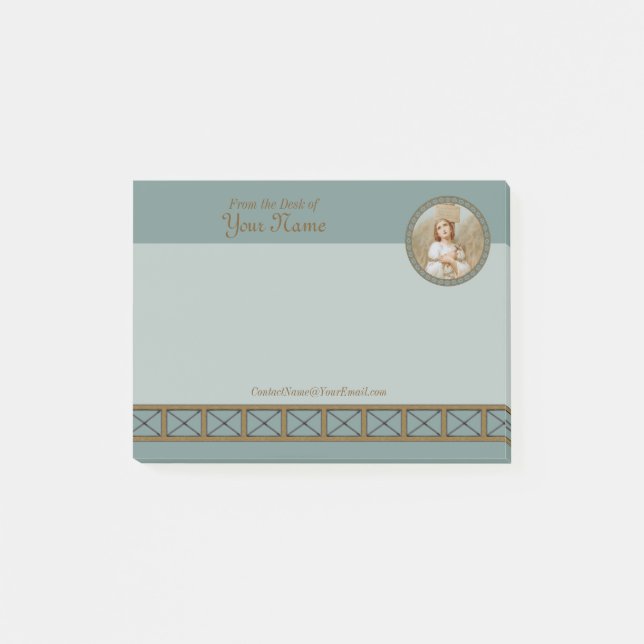 St Joan of Arc Burning (BF 01, Stil 1) 4"x3" Post-it Block (Framsida)