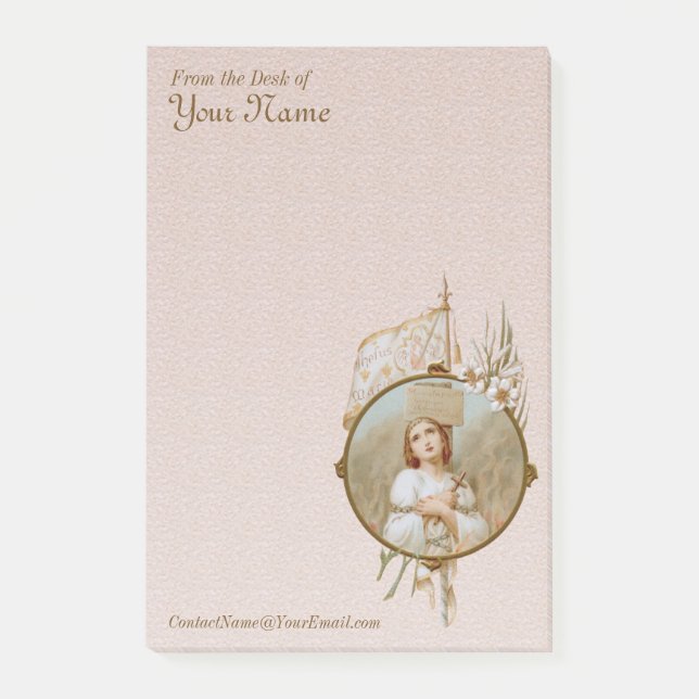 St Joan of Arc Burning (BF 01, Stil 2) 4"x6" Post-it Block (Framsida)