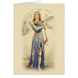 St Joan of Arc Flagga Soldier Catholique Hälsningskort