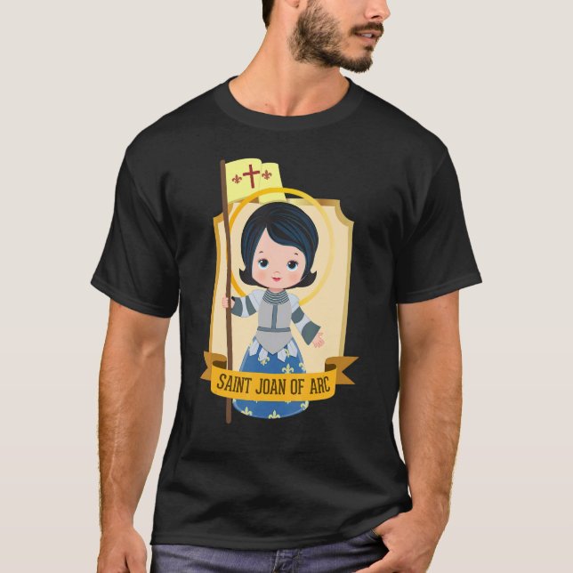 St Joan of Arc För barn Cute Catholic Girl Saints T Shirt (Framsida)