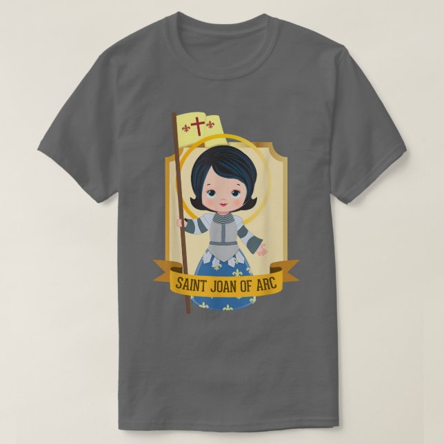 St Joan of Arc for Kids Cute Catholic Girl Saints  T Shirt (Design framsida)