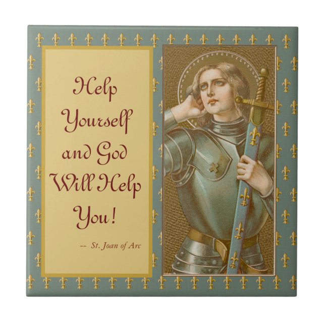 St. Joan of Arc (JM 28) Kakelplatta (Framsidan)