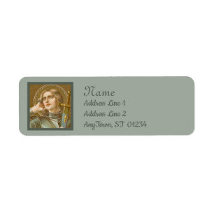 St. Joan of Arc (JM 28) Returadress Etikett