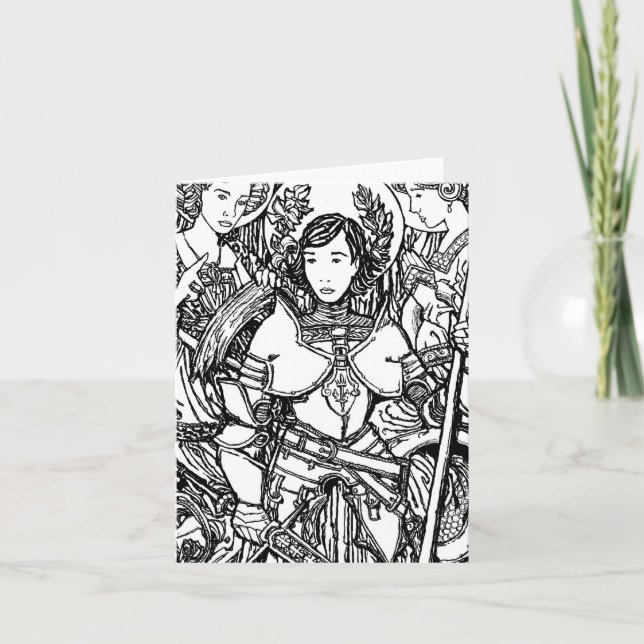 St Joan of Arc Notecard Kort (Framsida)