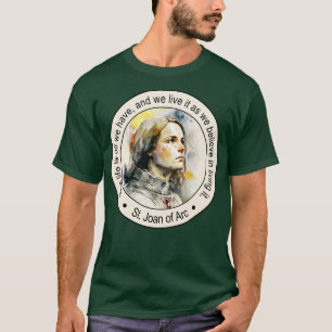 St Joan of Arc Religiösa citerar Gift Inspiring lä T Shirt
