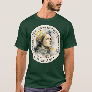 St Joan of Arc Religiösa citerar Gift Inspiring lä T Shirt