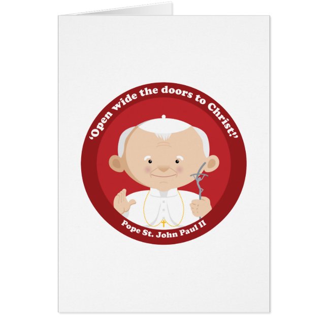 St Johannes Paul II Hälsningskort (Framsidan)