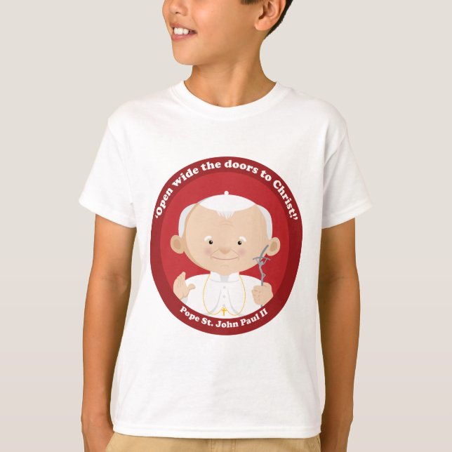 St Johannes Paul II T-shirt (Framsida)