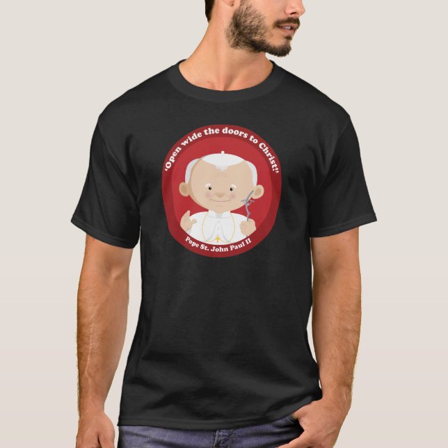 St Johannes Paul II Tee Shirt (Framsida)