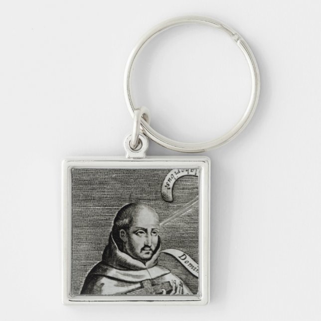 St John av kor, specificerar Fyrkantig Silverfärgad Nyckelring (Framsidan)