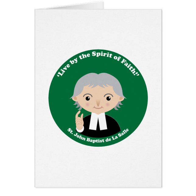 St. John Baptist de La Salle Hälsningskort (Framsidan)