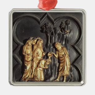 St John baptistiskt döpa i floden Julgransprydnad Metall