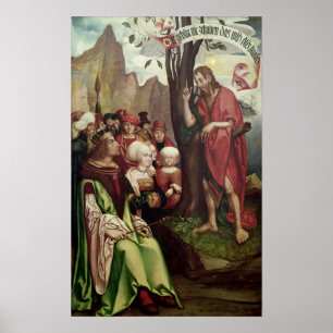 St John baptistiskt predika för Herod Poster
