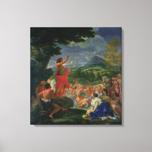 St John baptistiskt predika, målat för 169 Canvastryck