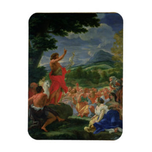 St John baptistiskt predika, målat för 169 Magnet