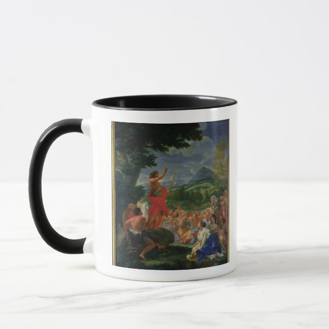 St John baptistiskt predika, målat för 169 Mugg (Vänster)