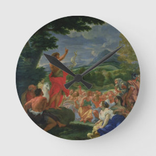 St John baptistiskt predika, målat för 169 Rund Klocka