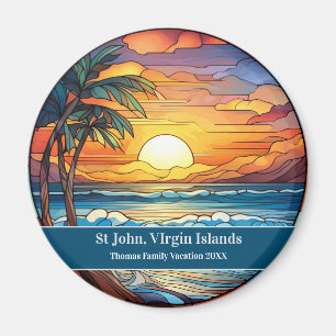 St John Beach Semester Magnet