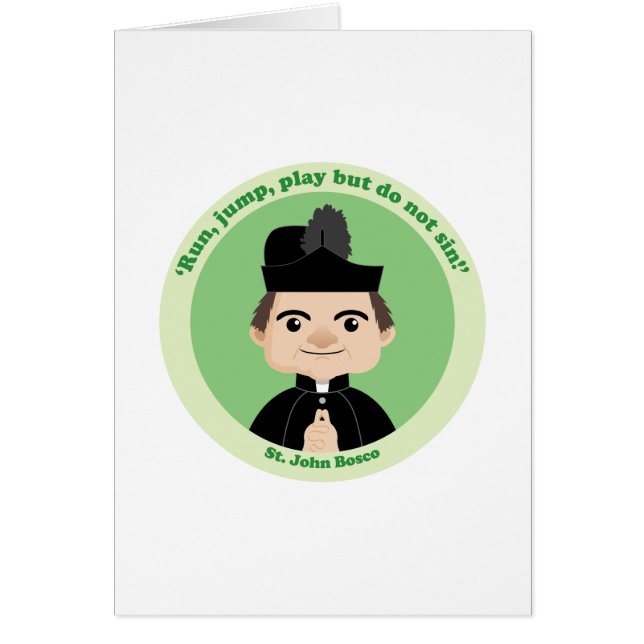 St John Bosco Hälsningskort (Framsidan)
