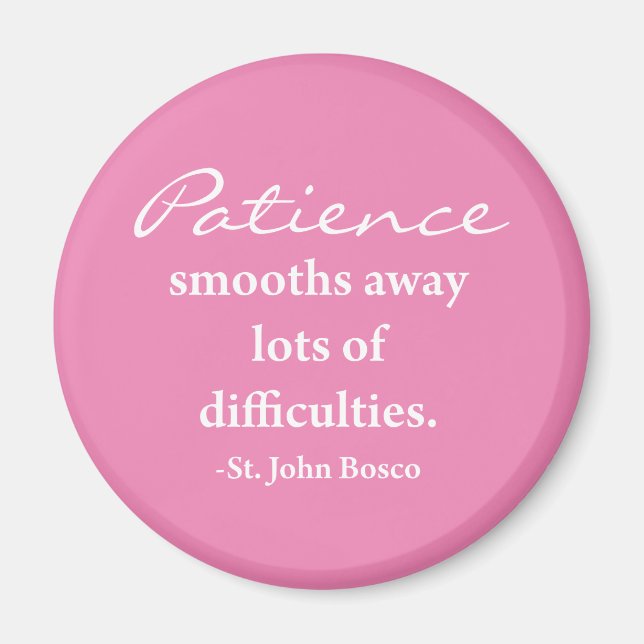 St. John Bosco Inspirational Phrase Magnet - Rosa (Framsidan)