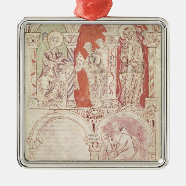 St John Cassian handstil och erbjuda för munkar Julgransprydnad Metall (Framsidan)