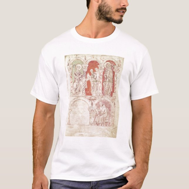 St John Cassian handstil och erbjuda för munkar T-shirt (Framsida)