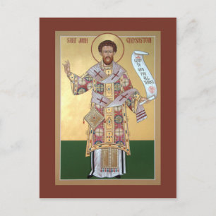 St. John Chrysostom Prayer Card Vykort