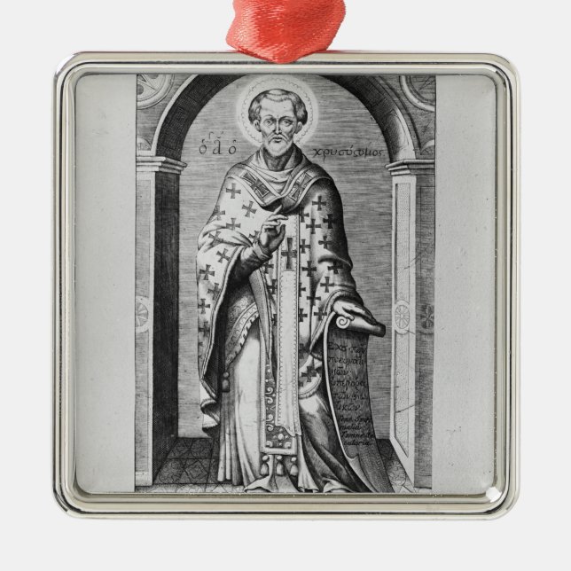 St John Chrysostome, 17th århundrade Julgransprydnad Metall (Framsidan)