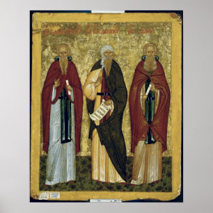 St John Climacus St John av Damascus Poster