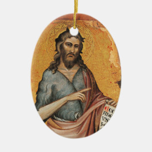 St John det baptistiskt Julgransprydnad Keramik