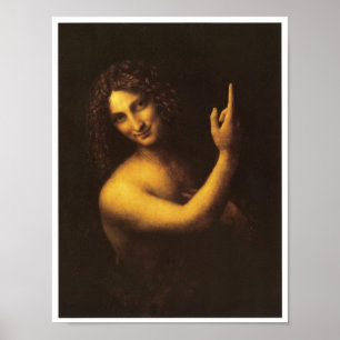 St John det baptistiskt, Leonardo Da Vinci, 1509 Poster