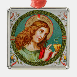 St. John Evangelist (JMAS 06) Square Julgransprydnad Metall