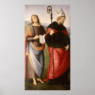 St. John Evangelist och St Augustine of Poster