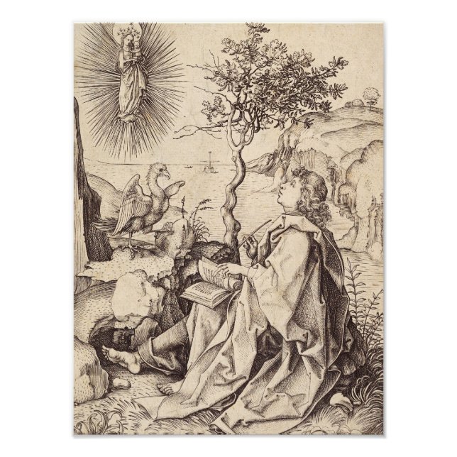 St John Evangelist på Patmos Fototryck (Framsidan)