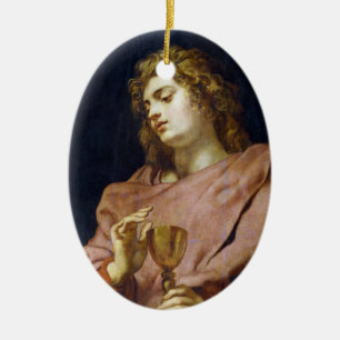 St John Evangelist Peter Paul Rubens Julgransprydnad Keramik