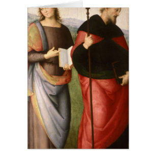 St John evangelisten och St Augustine av Hälsningskort