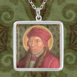St. John Fisher (SAU 025) Silverpläterat Halsband<br><div class="desc">Den mindre välkända allmänheten än hans contemporary och martyr St. Thomas More som han delar en festdag med, var kanske St. John Fisher (1469-1535) den mest kända engelska teologen på sin tid. Han avrättades av Henry VIII för att ha vägrat att sanktionera Kung skilsmässan mellan Catherine och Aragonien och för...</div>