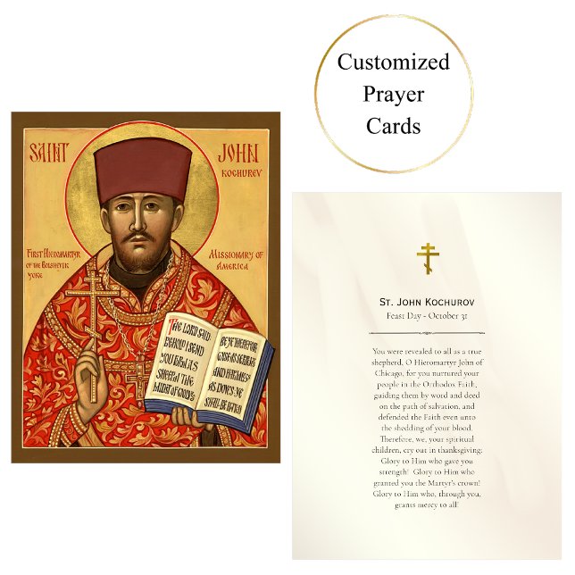 St. John Kochurov Orthodox Christian Prayer Card Placeringskort (Skapare uppladdad)