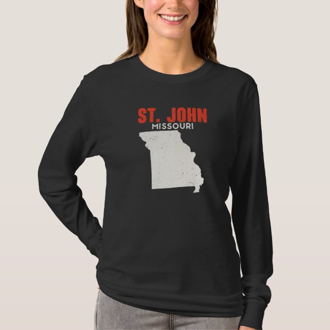 St John Missouri USA State America Travel Missouri T Shirt (Framsida)