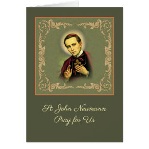 St John Neumann katolikkardinal Hälsningskort