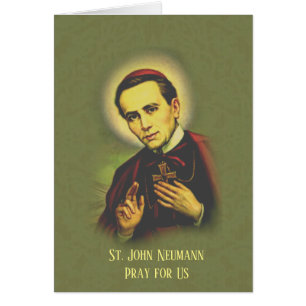 St John Neumann katolikpräst Hälsningskort