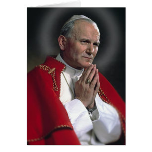 ST JOHN PAUL AT PRAYER HÄLSNINGSKORT