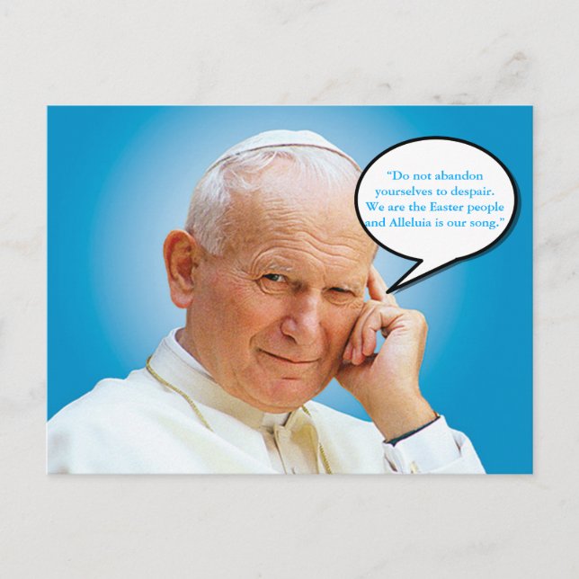 St John Paul II Karol Wojtyla vykort (Framsida)