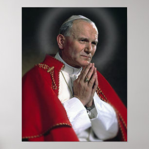 ST JOHN PAUL PÅ BÖNEN POSTER