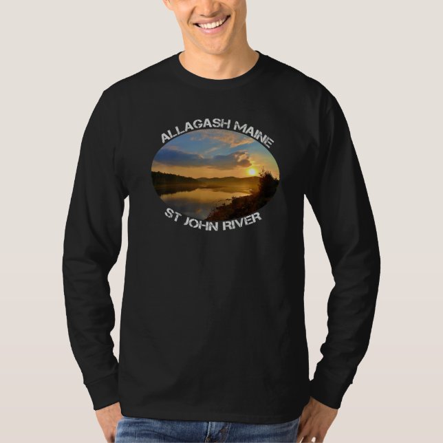 St John River Allagash Maine Sunrise Premium T Shirt (Framsida)