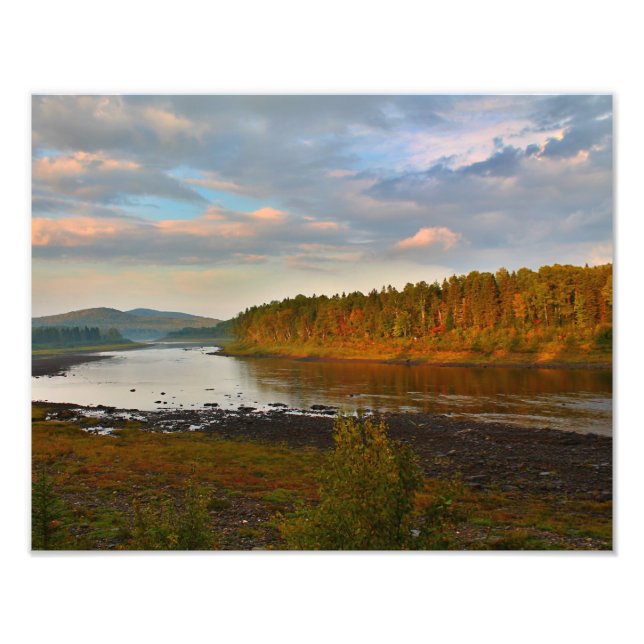 St. John River vid Narrow Gage i St. Francis Fototryck (Framsidan)