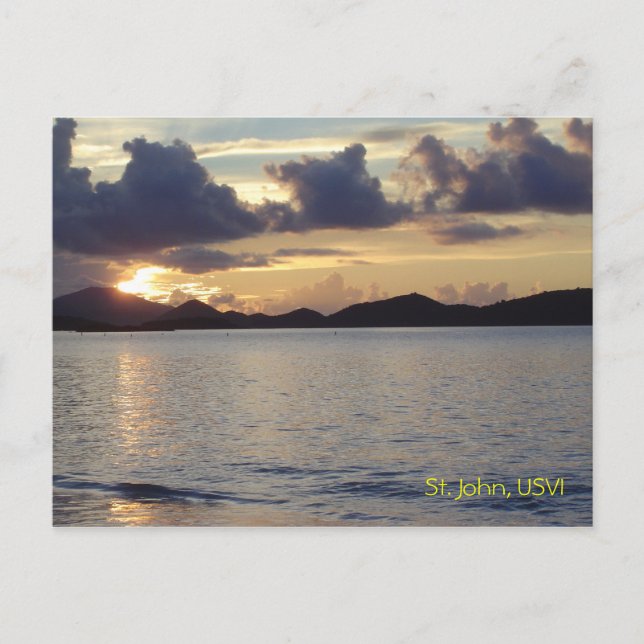 St. John Sunset Vykort (Framsida)