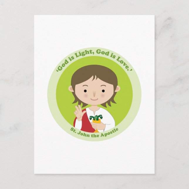 St. John the Apostle Vykort (Framsida)